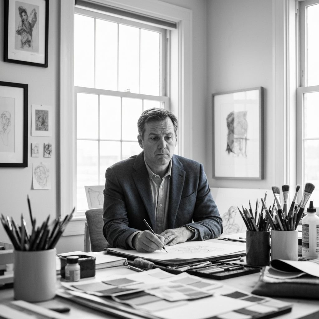 John Morton in his studio